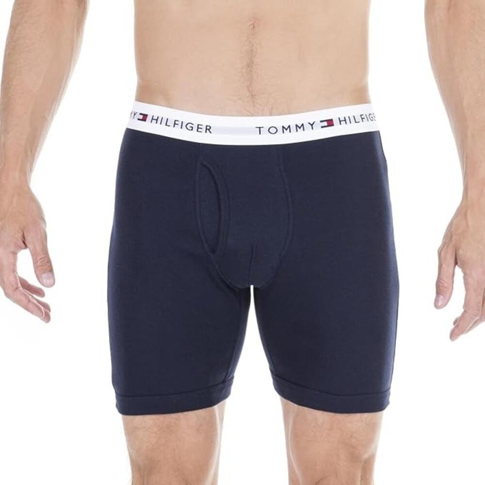 Tommy Hilfiger Men's Medium Navy Cotton Classic Boxer Briefs B19-1